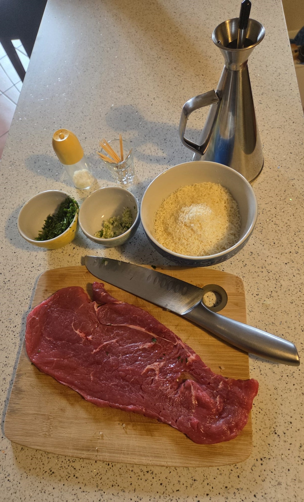 Ingredients for beef braciole